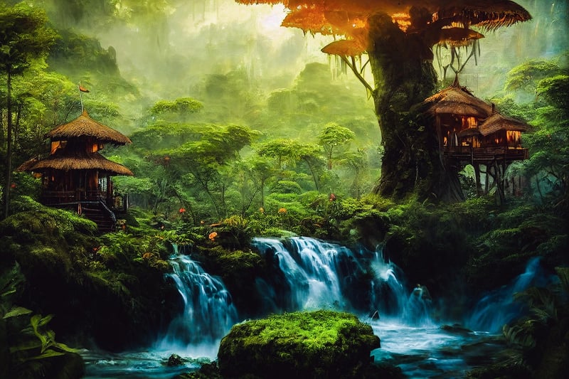 Treehouse in the forest